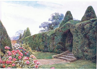 Eibenbogen bei Brickwall, Sussex, aus Die Gärten Englands: In den südlichen und westlichen Grafschaften, veröffentlicht von The Studio, 1907 von George Samuel Elgood
